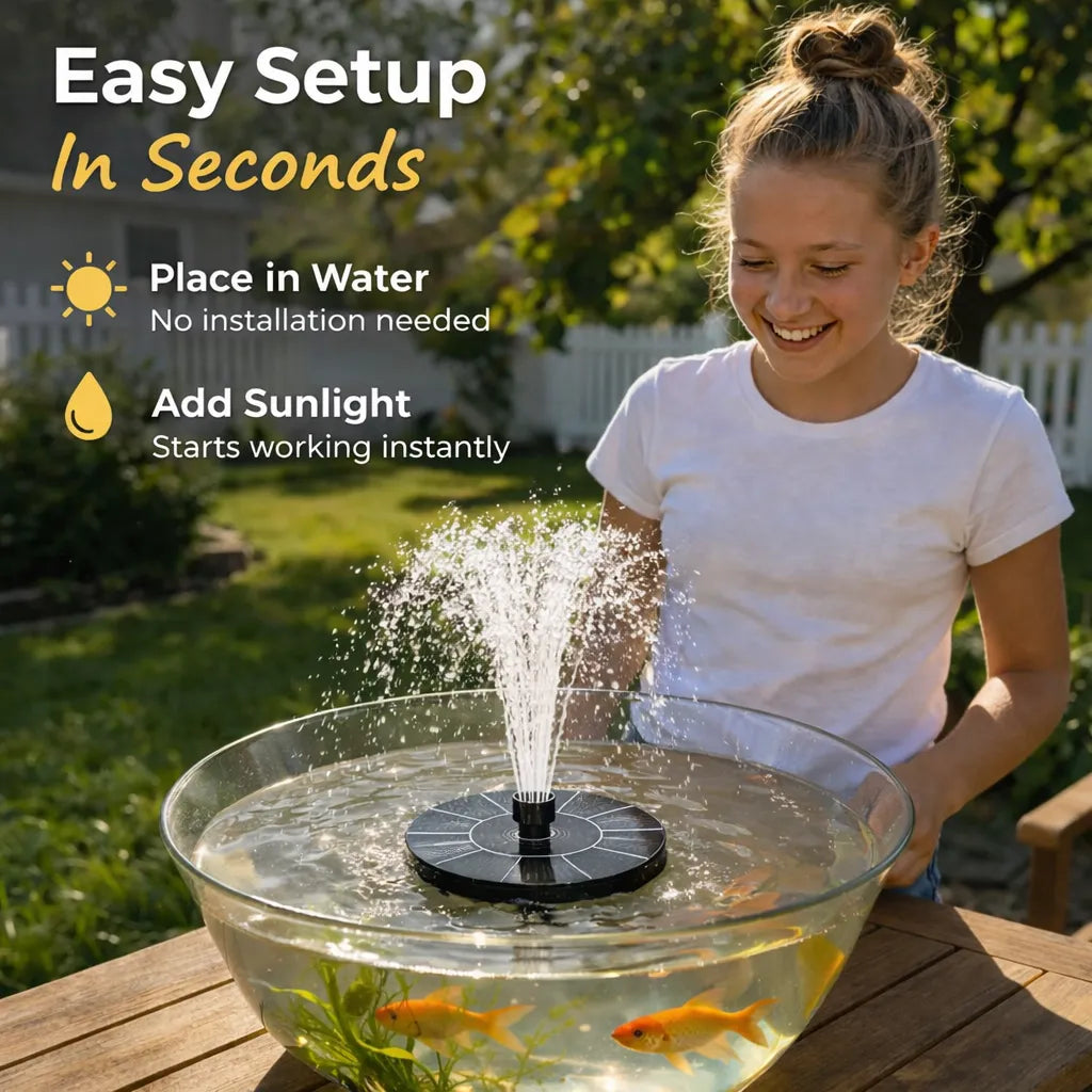 🔥SUMMER SALE BUY 1 GET 1 FREE JUST $24.99 EACH ⛲ Solar Garden Fountain Pump