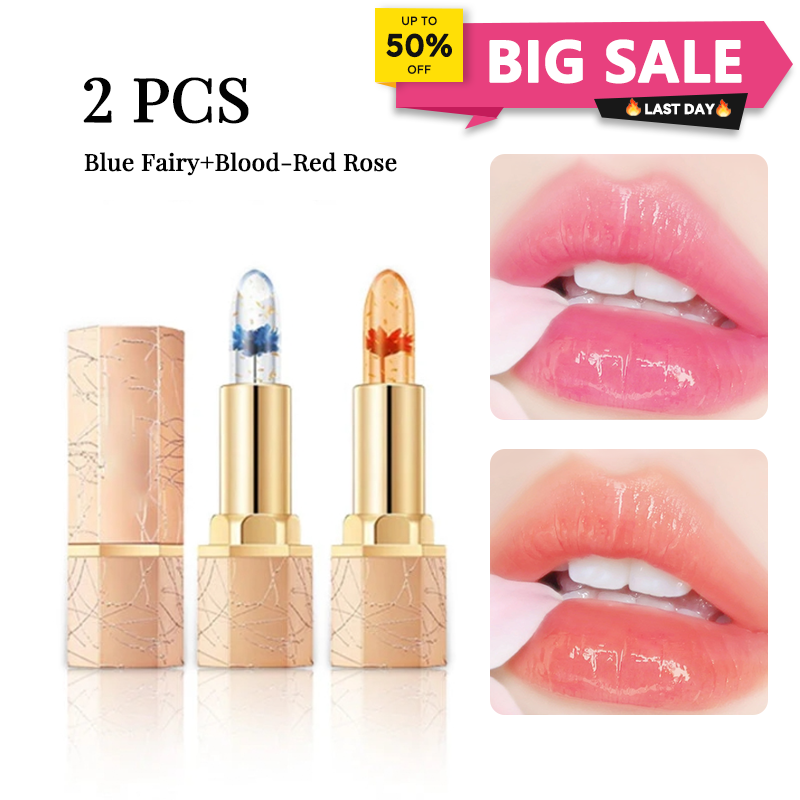 🔥LAST DAY - BUY 1 GET 1 FREE JUST $10.99 EACH👄Crystal Flower Temperature Color Change Jelly Lipstick