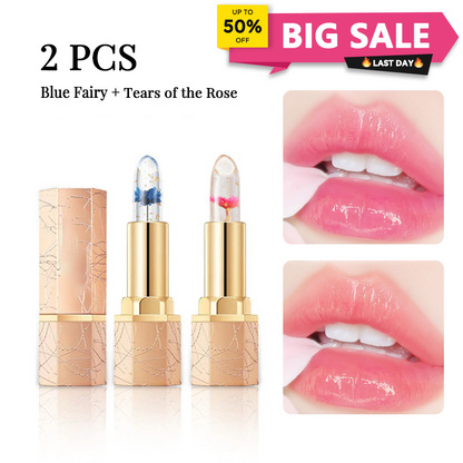 🔥LAST DAY - BUY 1 GET 1 FREE JUST $10.99 EACH👄Crystal Flower Temperature Color Change Jelly Lipstick