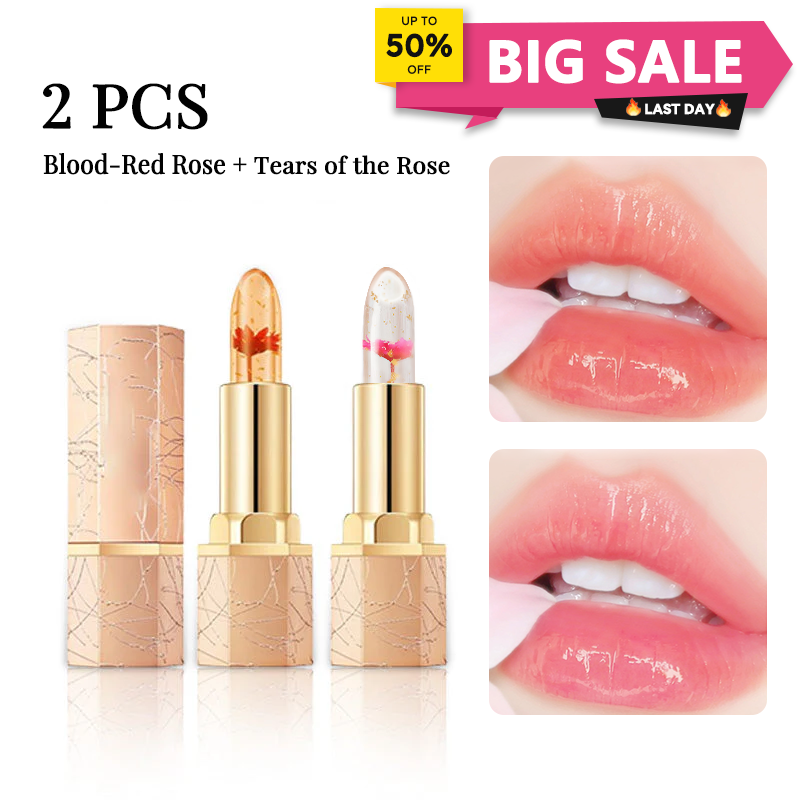 🔥LAST DAY - BUY 1 GET 1 FREE JUST $10.99 EACH👄Crystal Flower Temperature Color Change Jelly Lipstick