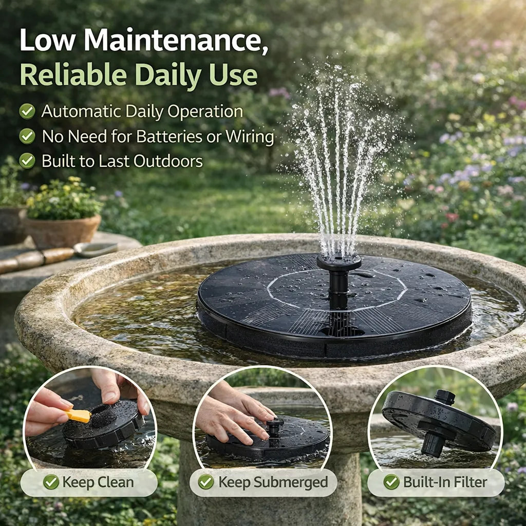 🔥SUMMER SALE BUY 1 GET 1 FREE JUST $24.99 EACH ⛲ Solar Garden Fountain Pump