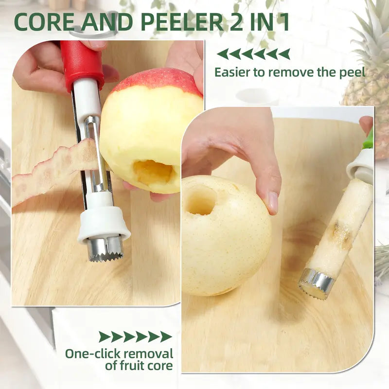 🔥Last Day Buy 1 Get 1 🔥  2-in-1 Stainless Steel Apple Corer and Peeler (Easy to Clean) 🔪 🍎