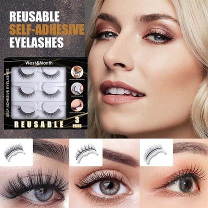 🔥LAST DAY - BUY 1 GET 1 FREE JUST $9.99EACH🔥🎉Reusable Adhesive Eyelashes