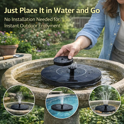 🔥SUMMER SALE BUY 1 GET 1 FREE JUST $24.99 EACH ⛲ Solar Garden Fountain Pump