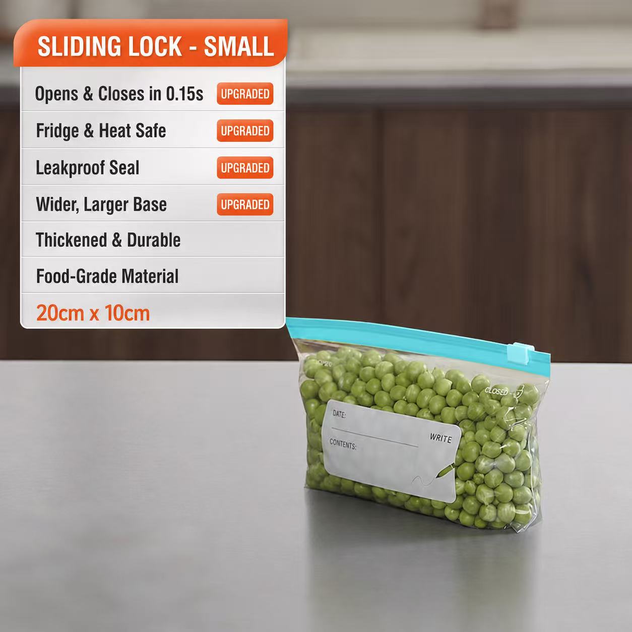 Reusable Food-Grade Zip-Top Storage Bags
