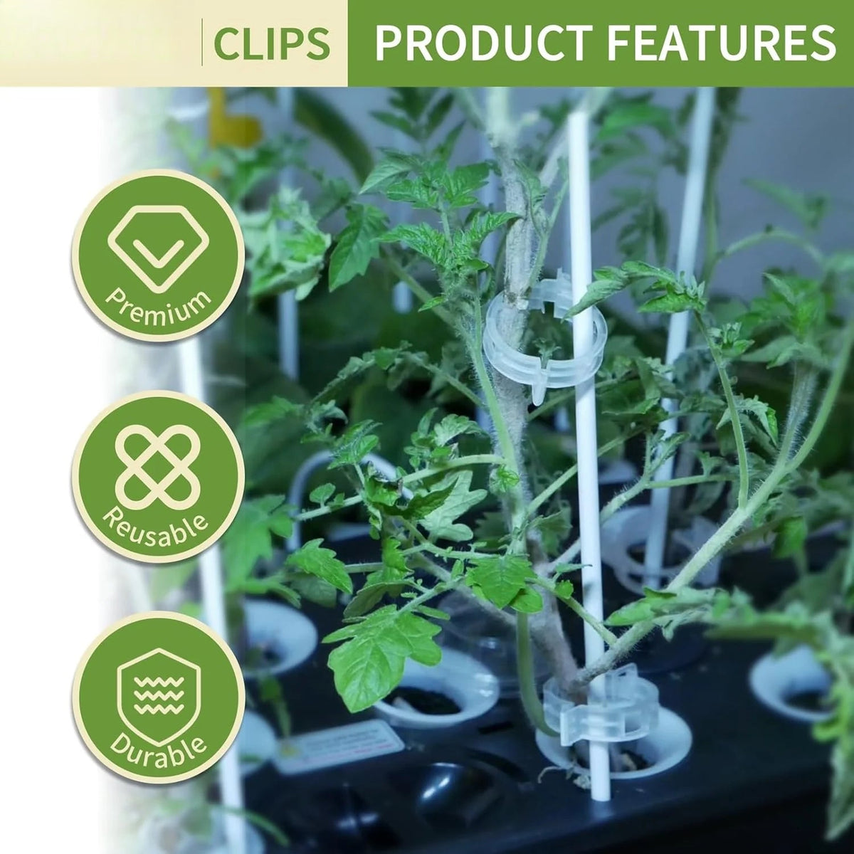 🔥Last Day Sale Tomato Clips, Plastic Trellis Clips
