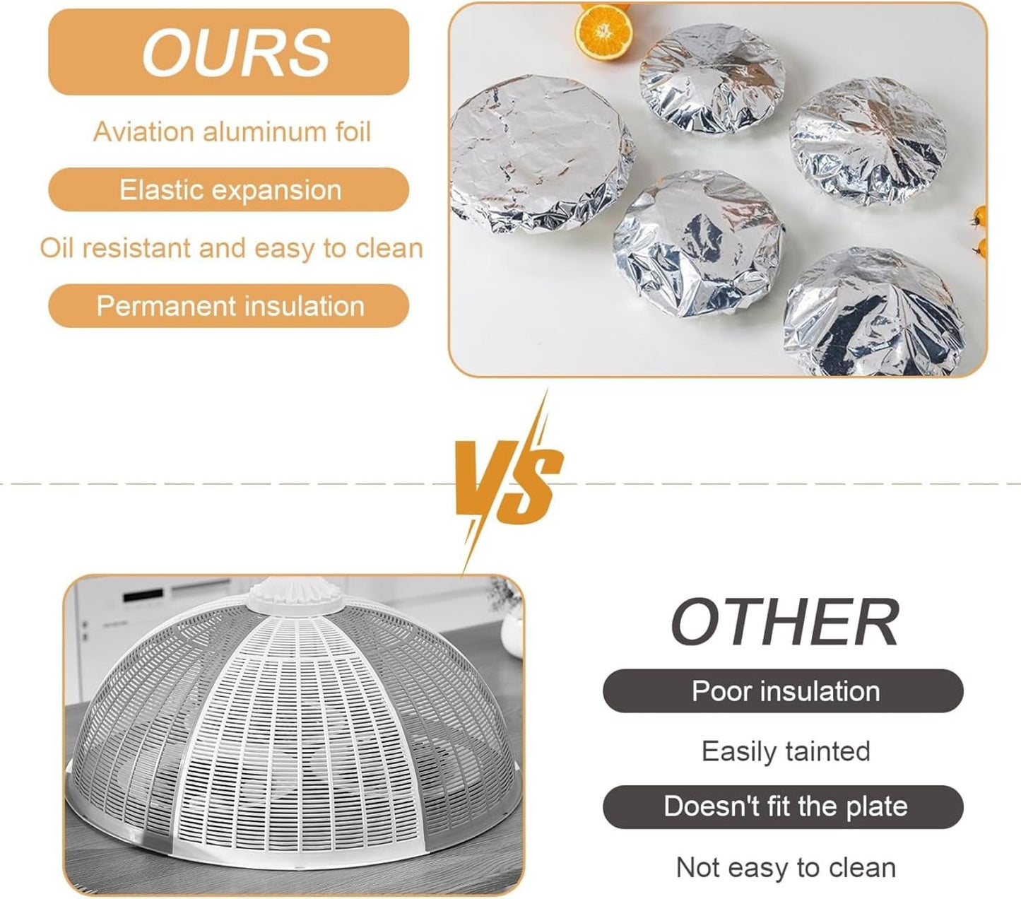 🔥Last Day Buy 1 get 1 free🎁 Reusable Heat-Locking Aluminum Foil Food Cover🍲