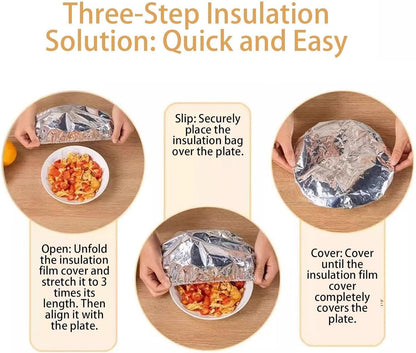 🔥Last Day Buy 1 get 1 free🎁 Reusable Heat-Locking Aluminum Foil Food Cover🍲