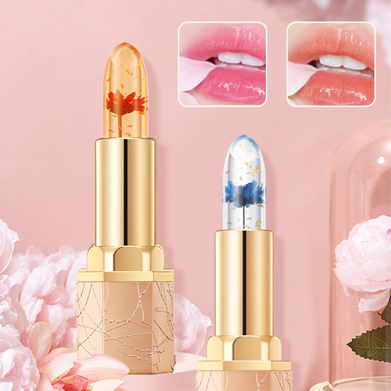 🔥LAST DAY - BUY 1 GET 1 FREE JUST $10.99 EACH👄Crystal Flower Temperature Color Change Jelly Lipstick